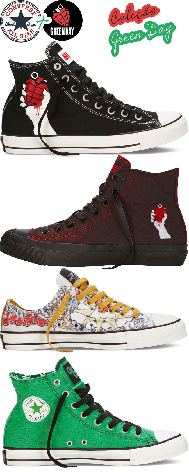 coleção green day converse