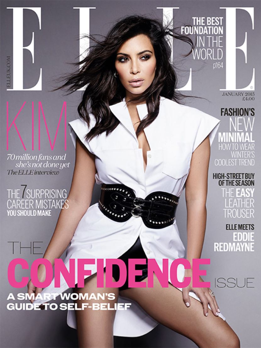 kim kardashian 2015 capa elle 2