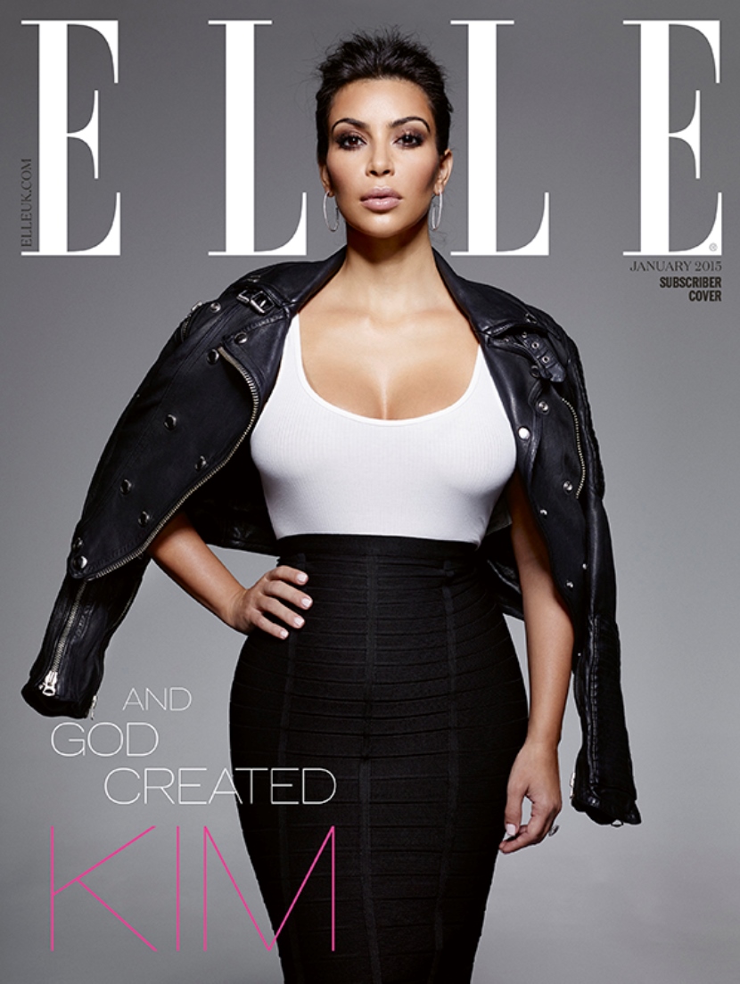 kim kardashian 2015 capa elle 3